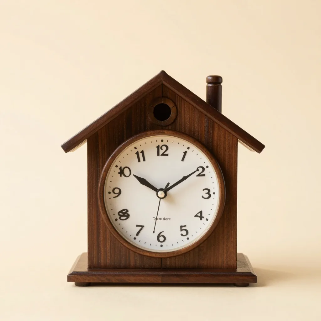 A small mini cuckoo clock on a light background