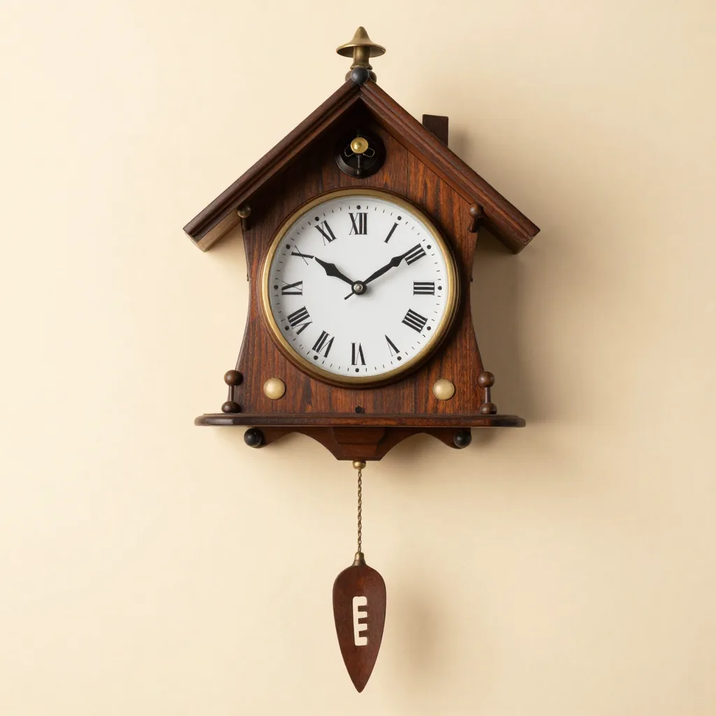 An eight-day traditional cuckoo clock on a light background